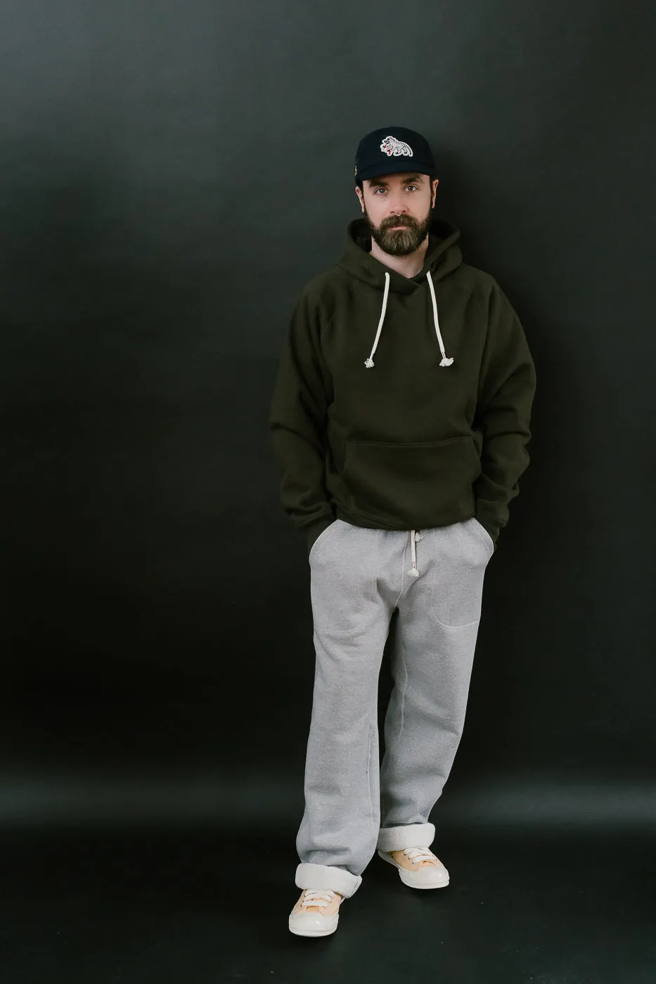 Pullover Hoodie 876gsm Double Heavyweight French Terry - Khaki