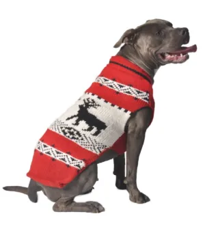 Red Reindeer Dog Shawl Dog Sweater