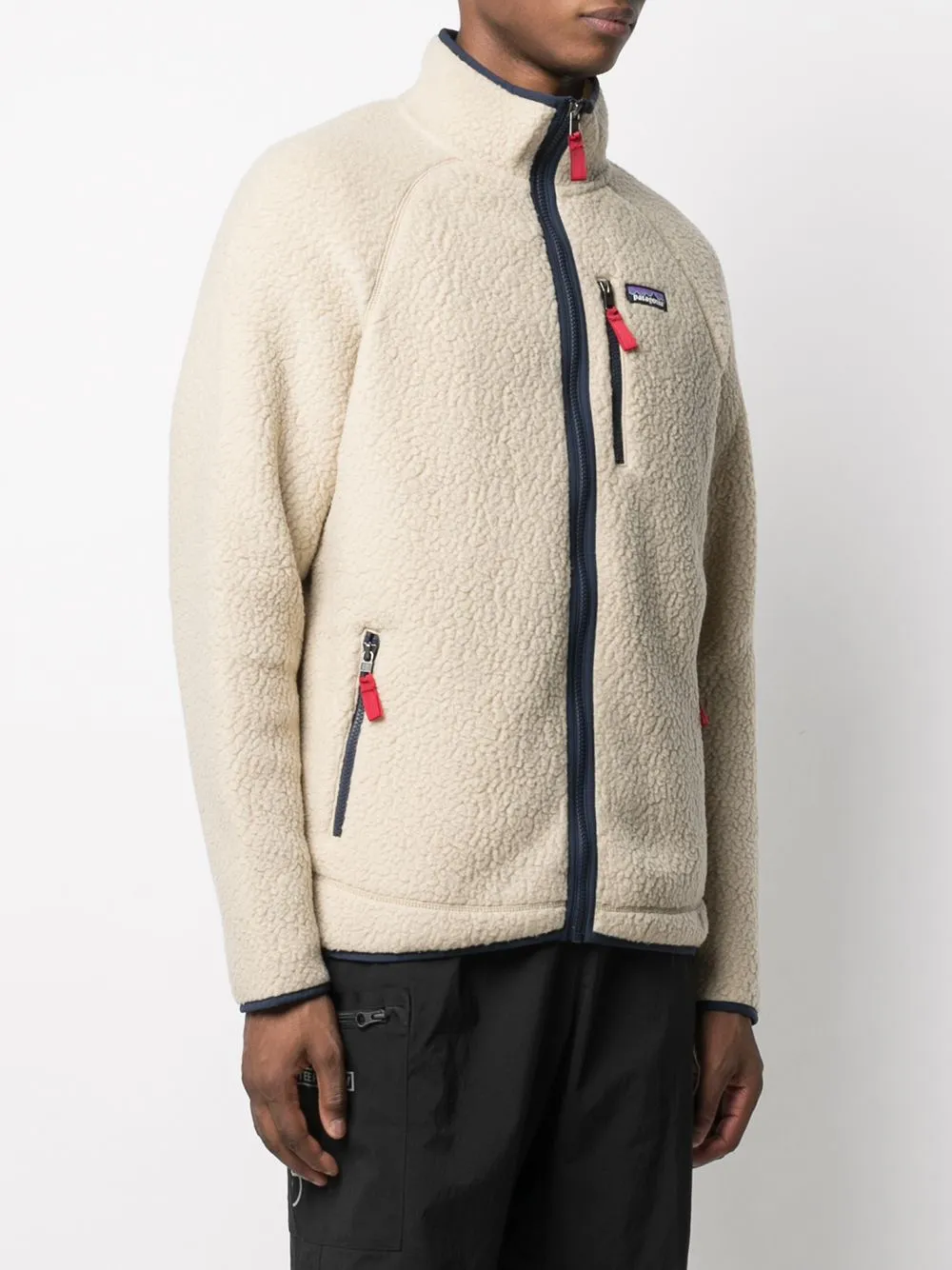 Retro Pile logo-patch jacket