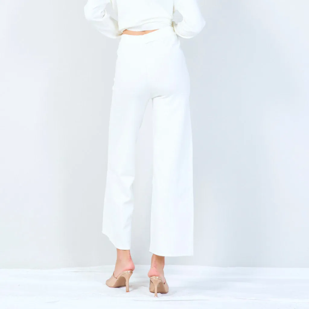 Ribbed high-neck knit set wholesale