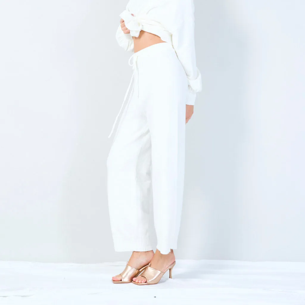 Ribbed high-neck knit set wholesale