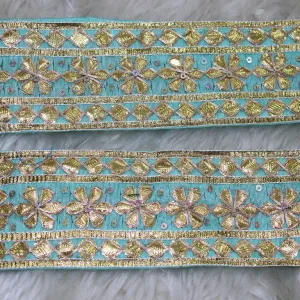 Sea Green Traditional Gota Trim (Wholesale)