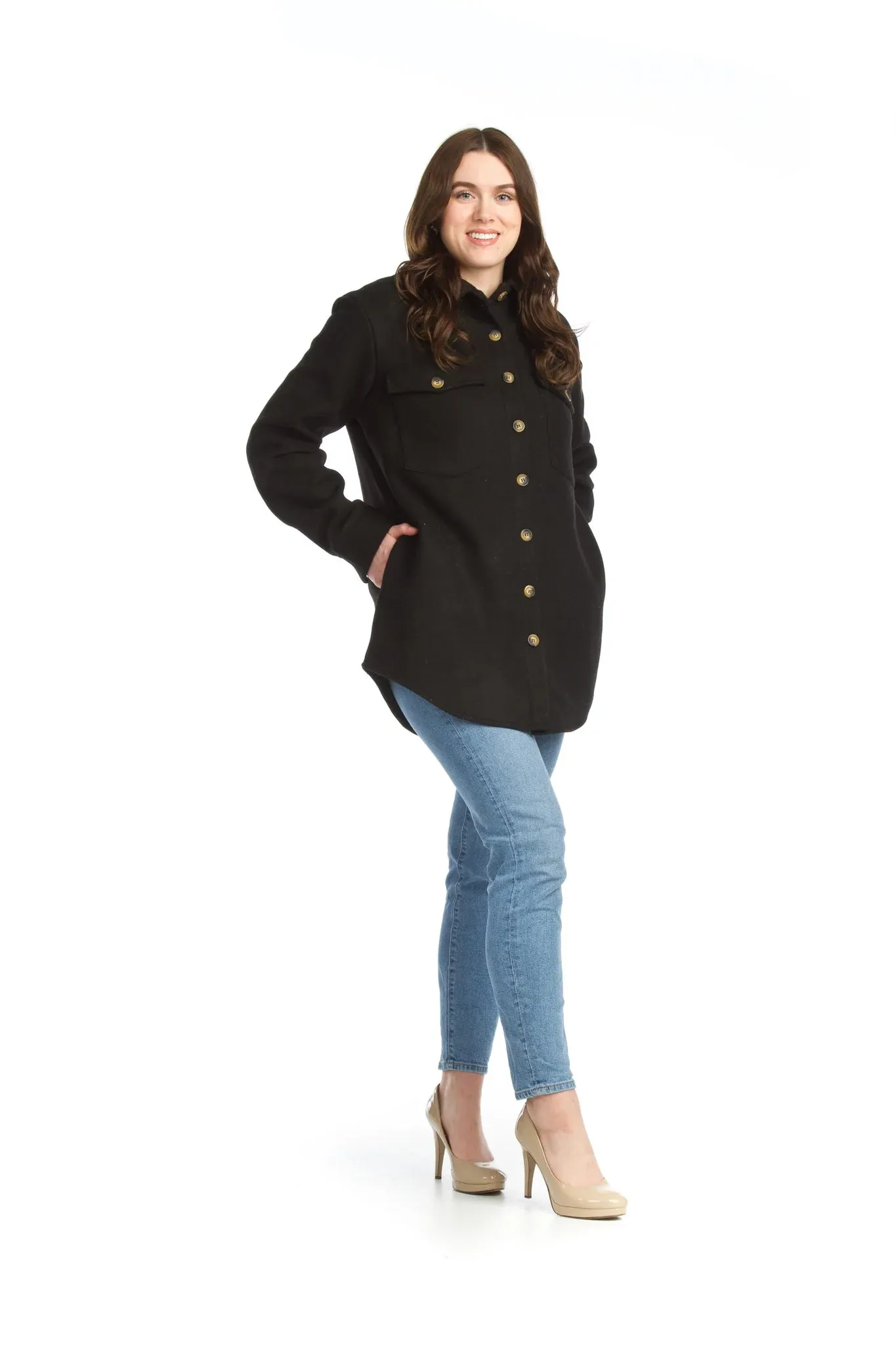 Shacket Button Front