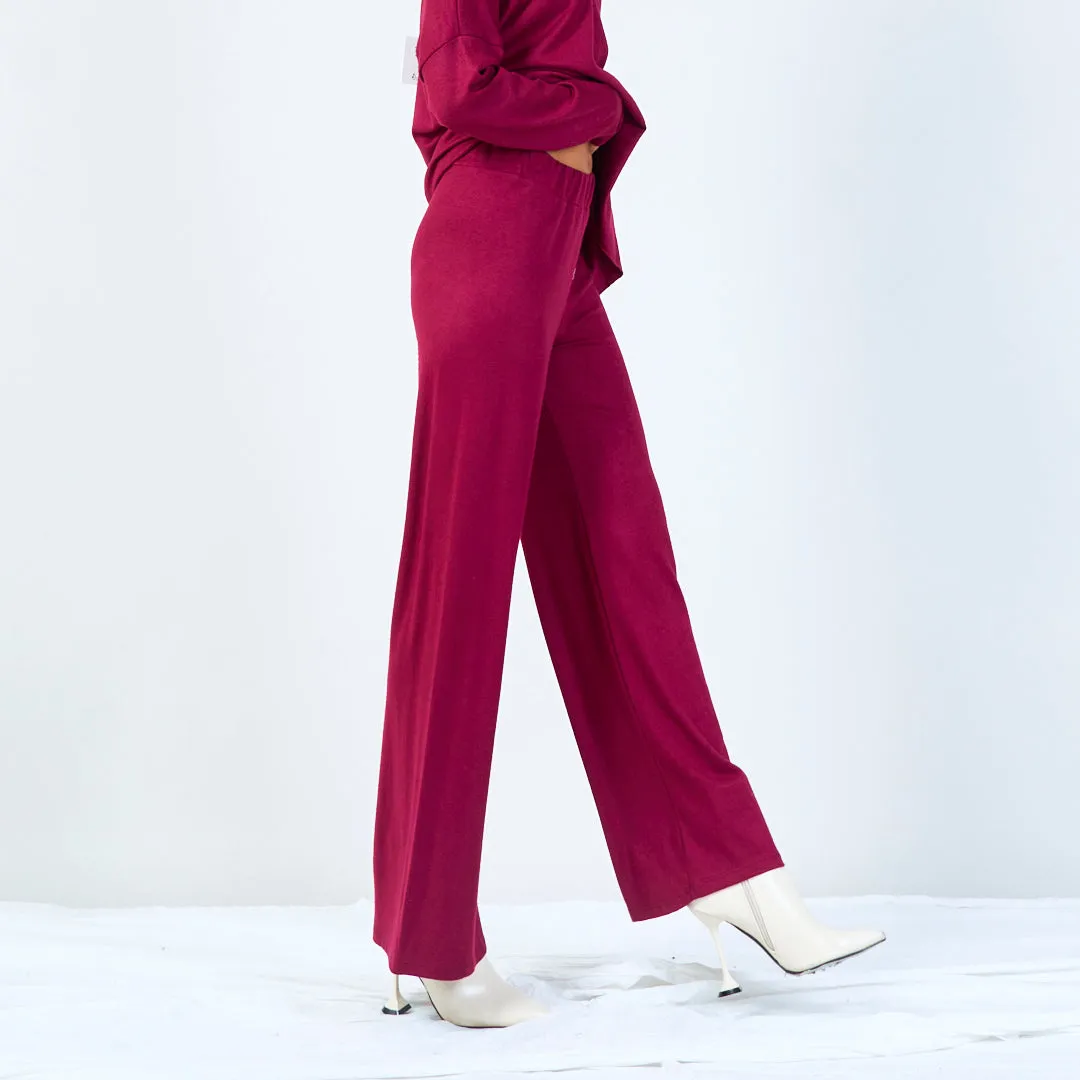 Soft wide-leg lounge pants wholesale