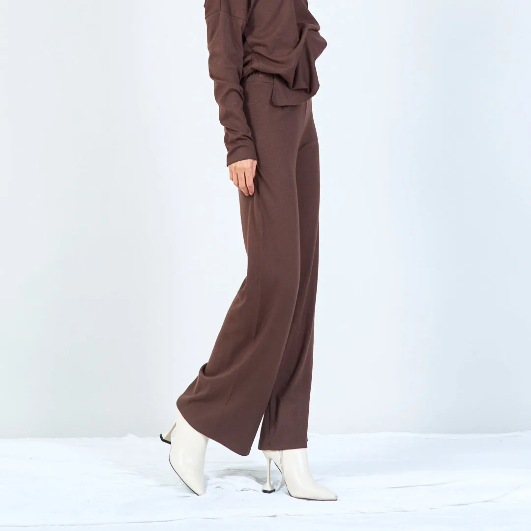 Soft wide-leg lounge pants wholesale