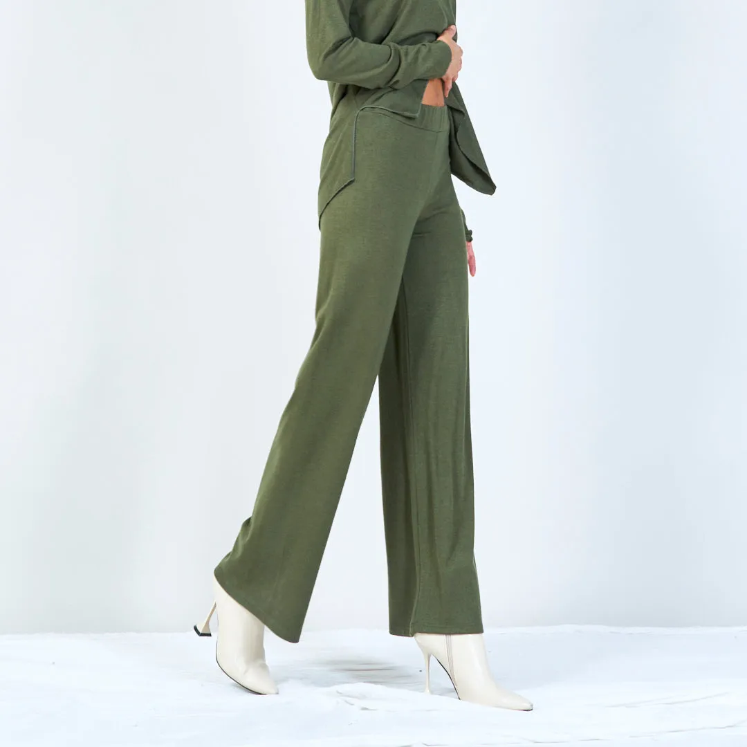 Soft wide-leg lounge pants wholesale