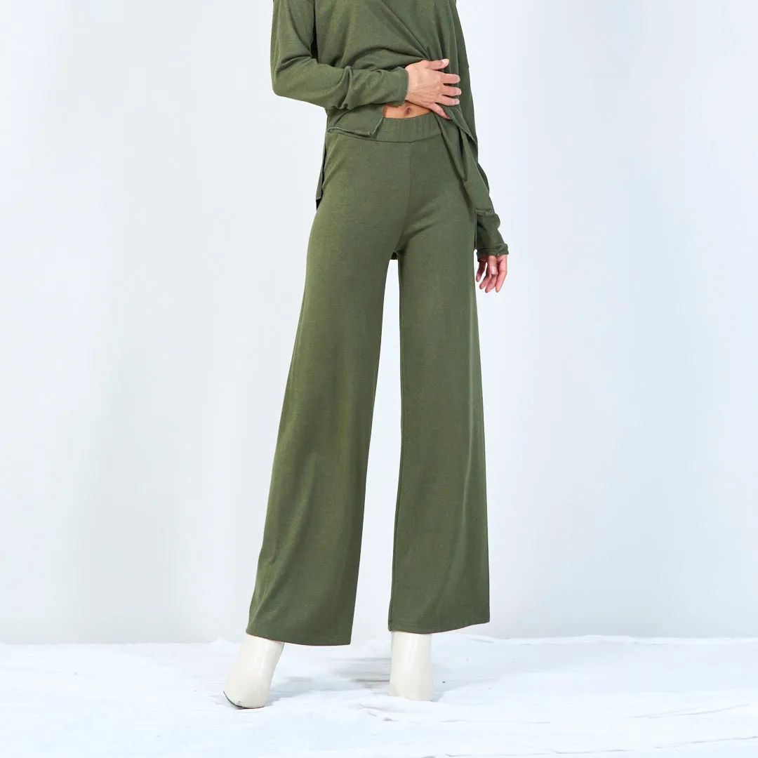 Soft wide-leg lounge pants wholesale