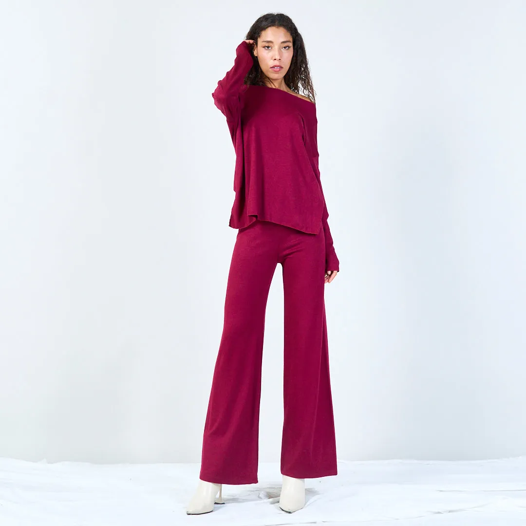 Soft wide-leg lounge pants wholesale