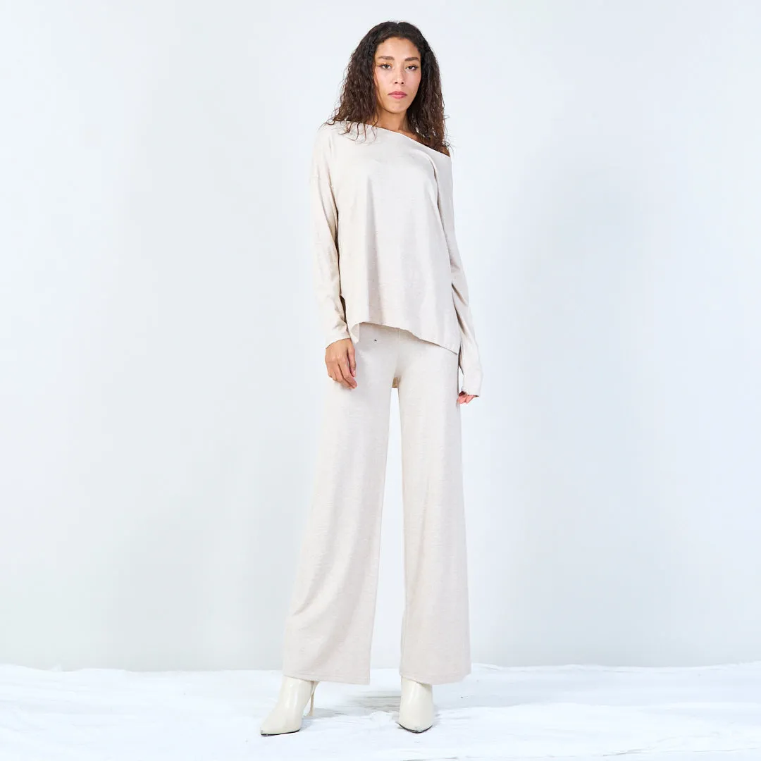 Soft wide-leg lounge pants wholesale