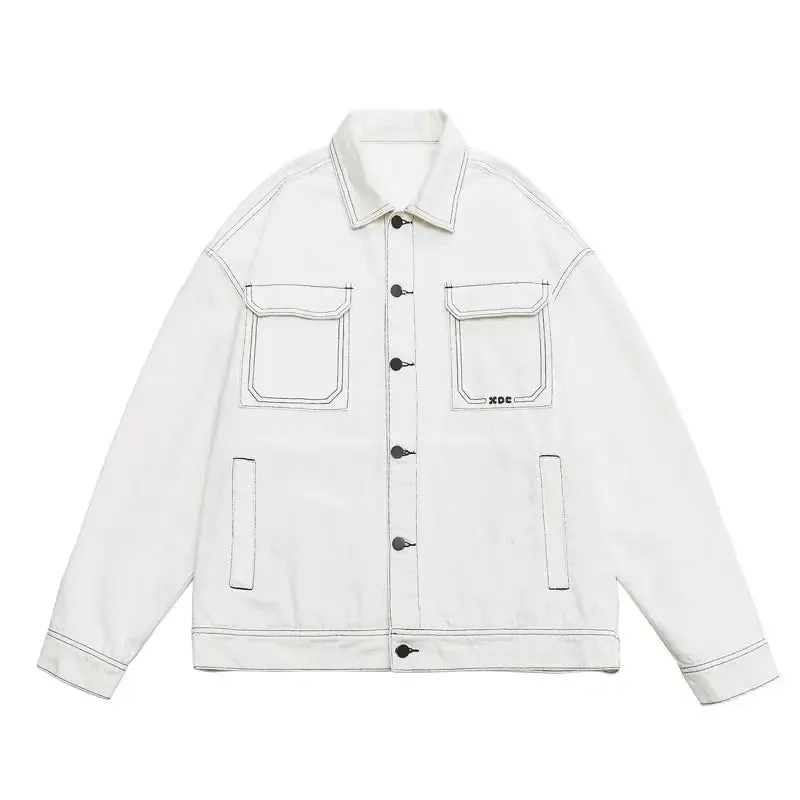 Stitches Contrast Denim Jacket