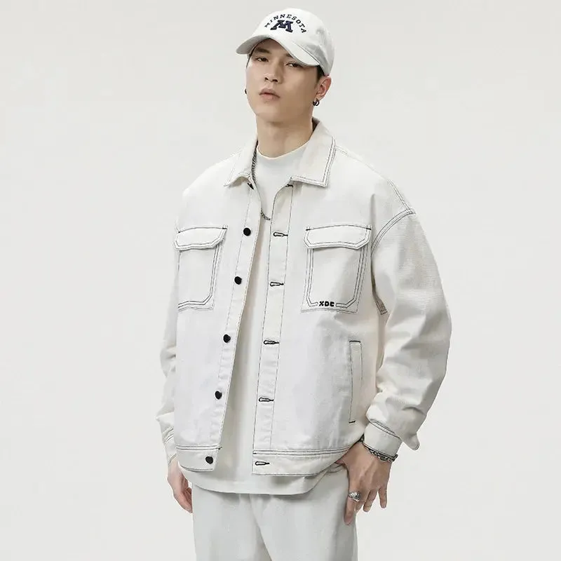 Stitches Contrast Denim Jacket