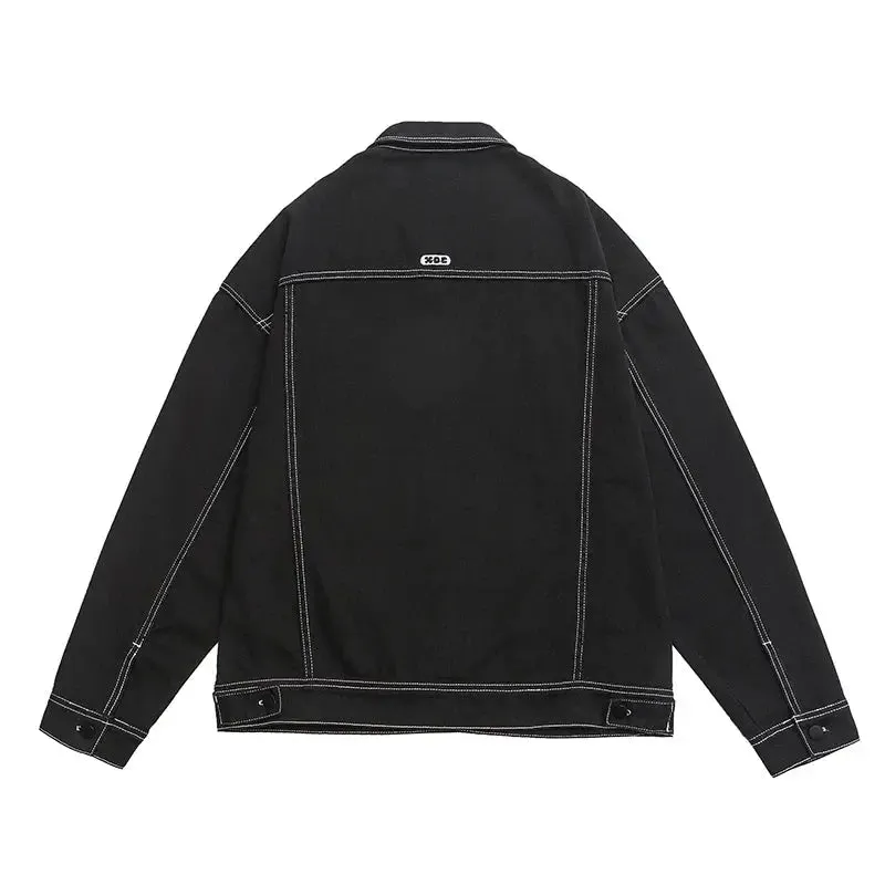Stitches Contrast Denim Jacket