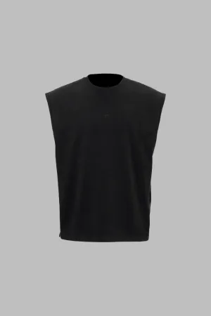Stone Wash Wide-shoulder Vest