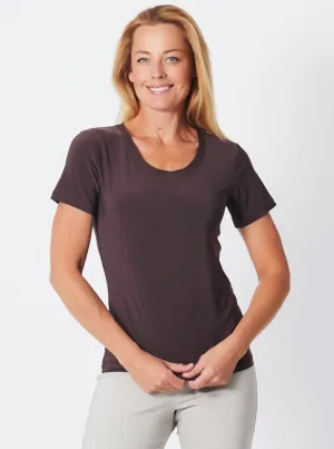 Tubular Short Sleeve Body Top - Latte 10705-s