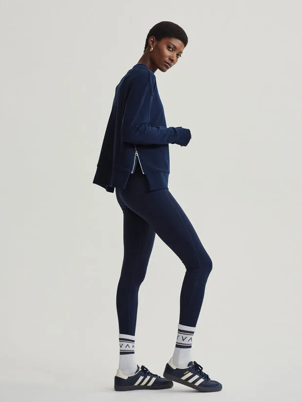 VARLEY HORTON SIDE ZIP MIDLAYER - DARK SAPPHIRE DAR