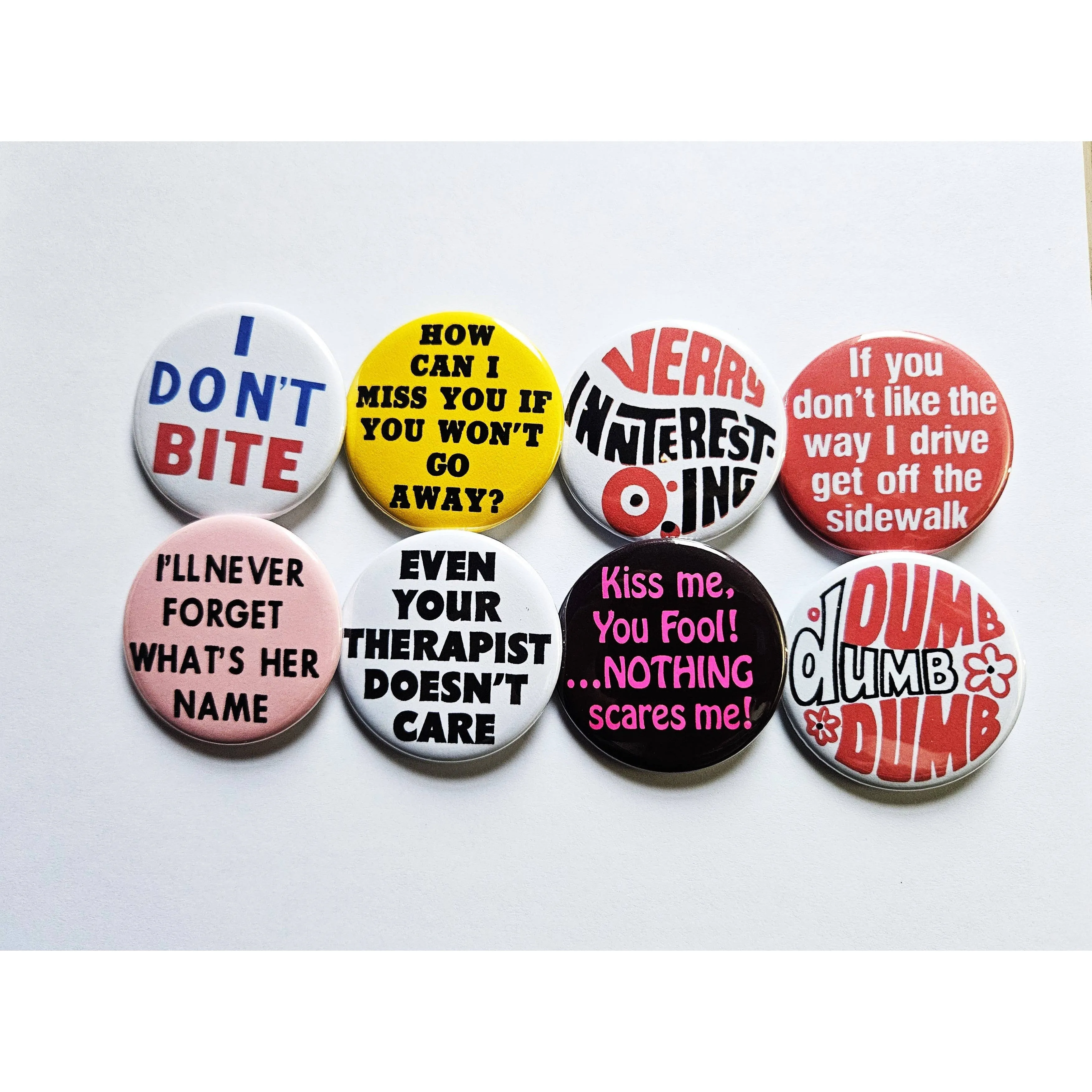 Vintage Reproduction Verry Innteresting Small Pinback Button | 1.25" Diameter