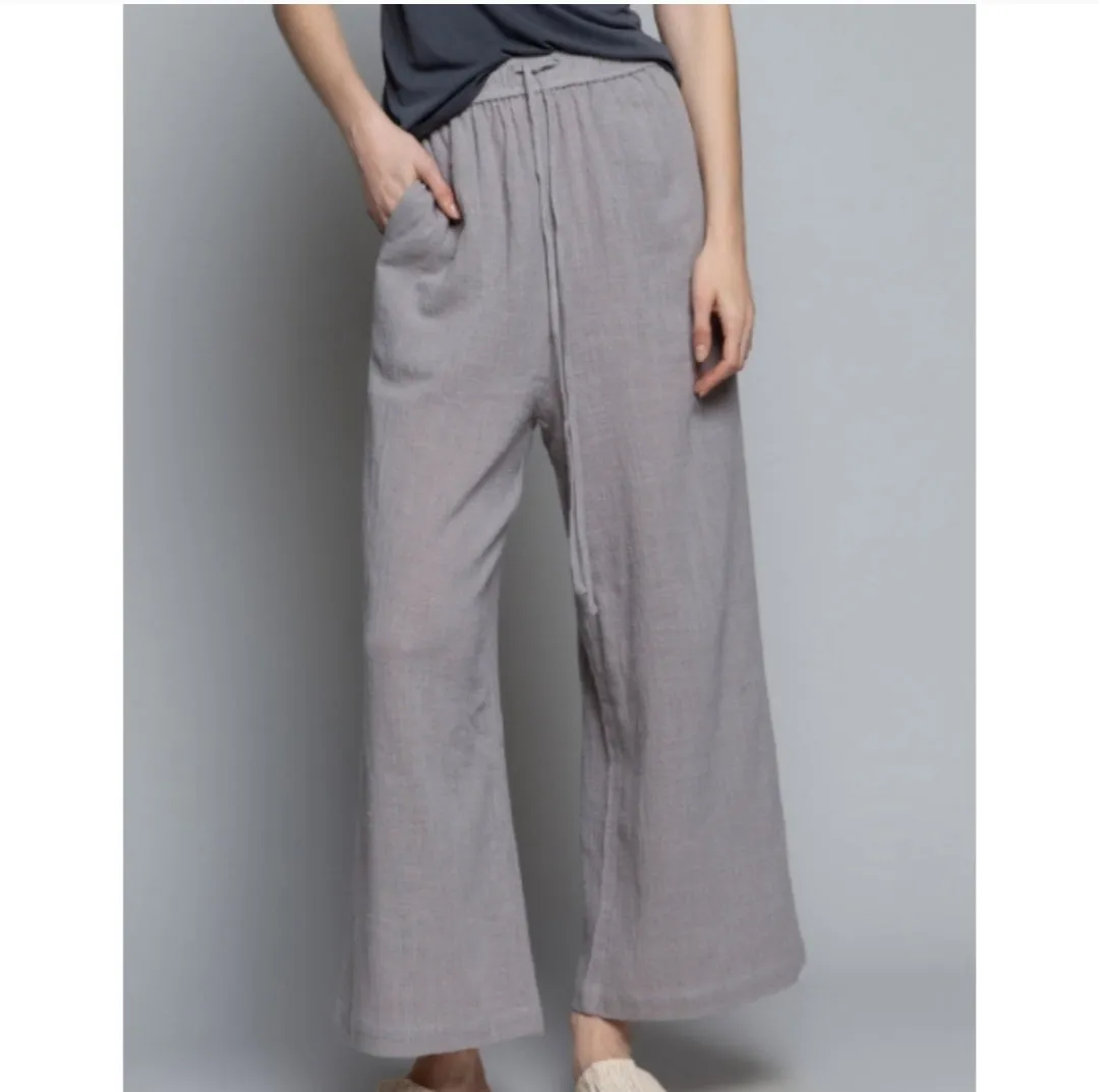 Wide Leg Crepe Pants
