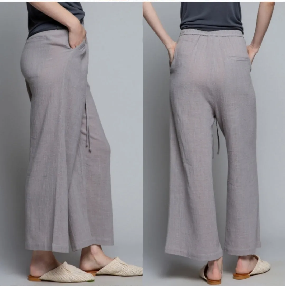 Wide Leg Crepe Pants