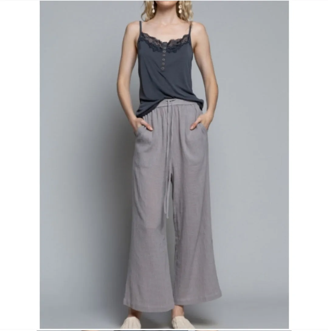 Wide Leg Crepe Pants