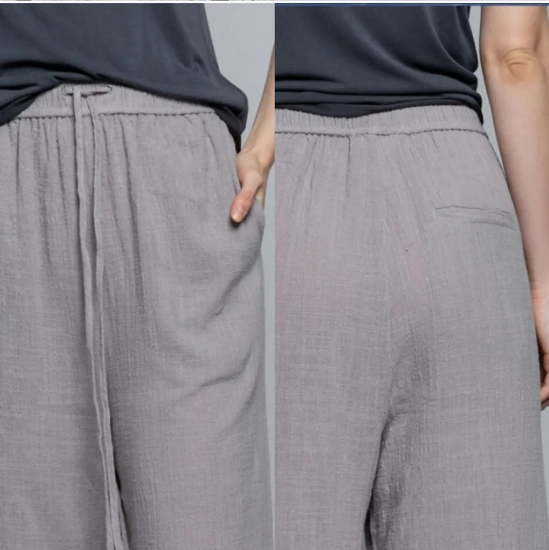 Wide Leg Crepe Pants