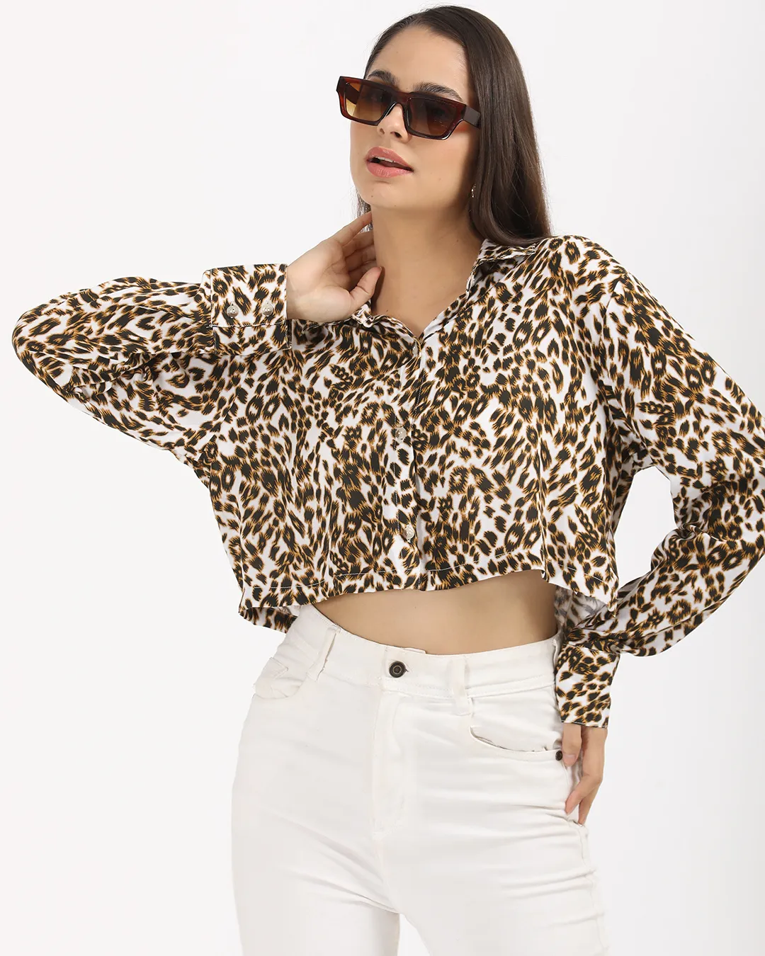 Wild Elegance Leopard print  Crop Top