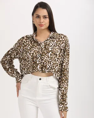 Wild Elegance Leopard print  Crop Top